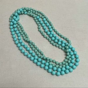 90” ombre turquoise beaded endless necklace from Premier Designs